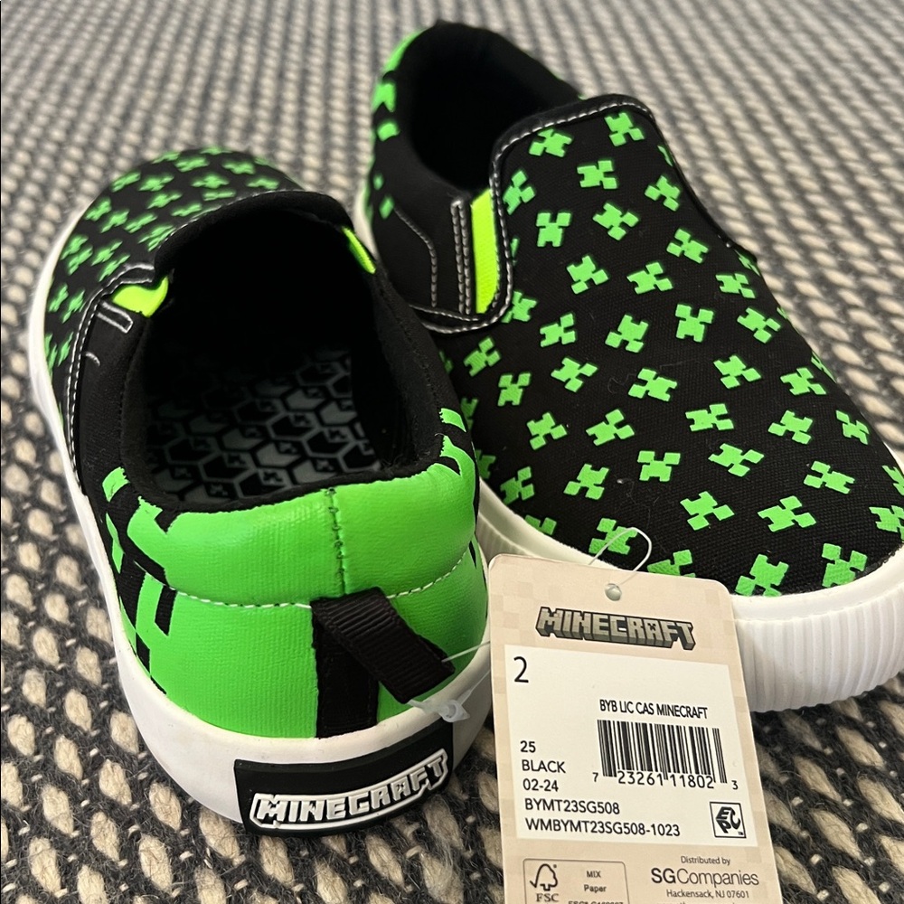 Kids Minecraft Slip-On Shoes